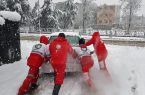 امدادرسانی به ۲۷ نفر گرفتار در برف و کولاک