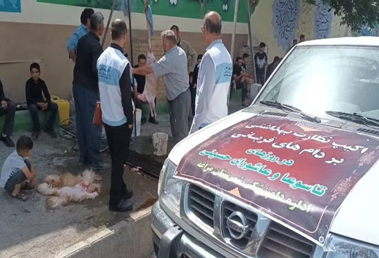نظارت بهداشتی اداره کل دامپزشکی آذربایجان شرقی بر ذبح ۶۴۰ راس دام قربانی