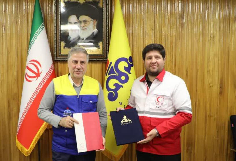 انعقاد تفاهم نامه همکاری بین جمعیت هلال احمر و شرکت گاز آذربایجان شرقی