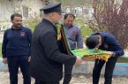 حضور خادمین و پرچم بارگاه رضوی در معدن مس سونگون
