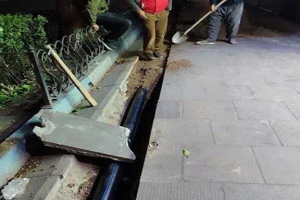 حذف آبیاری سنتی و توسعه شبکه آب خام در ۱۲ خیابان مرکزی تبریز