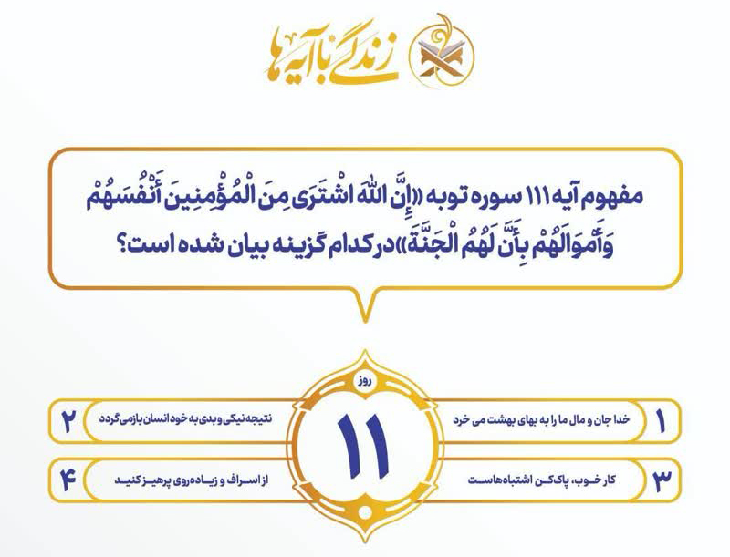 مسابقه شماره (۱۱) زندگی با آیه ها آذربایجان شرقی